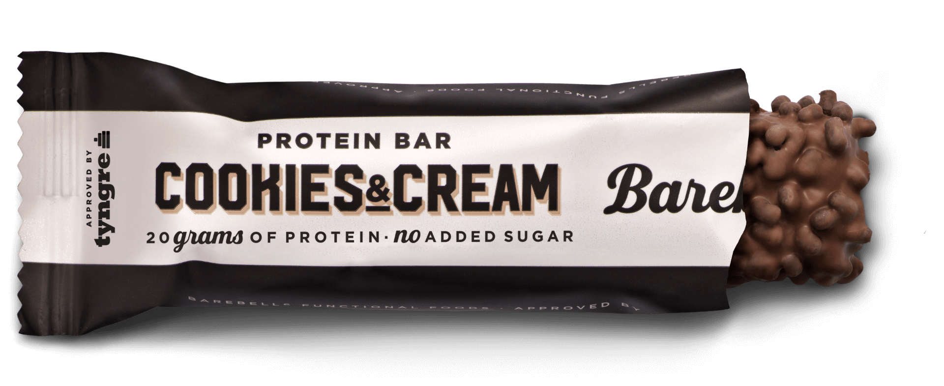 Barebells Cookies & Cream — inside the bar