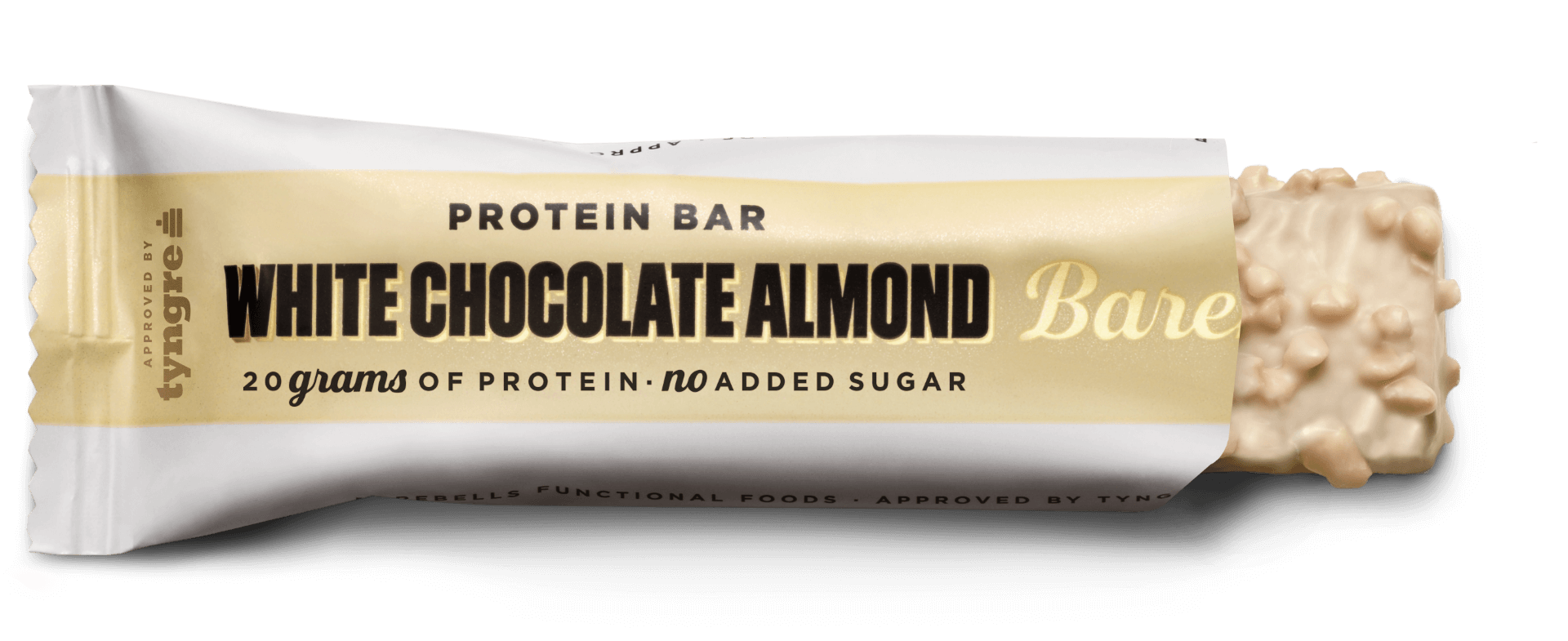 Barebells White Chocolate Almond — inside the bar